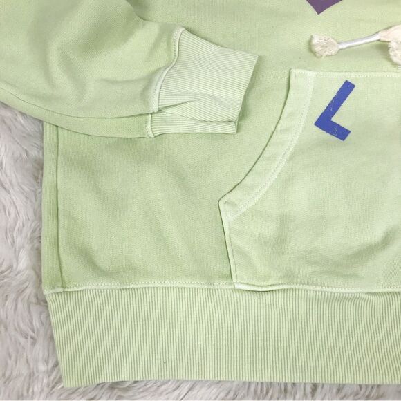 WILDFOX Love Life Kinley Hoodie Cropped Jacket Zip Front Green Size Small New - Picture 10 of 12